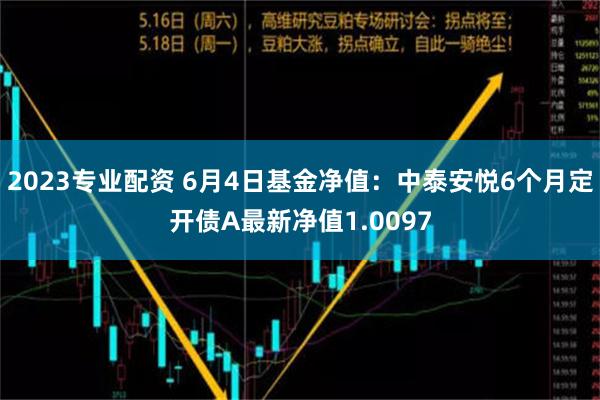 2023专业配资 6月4日基金净值：中泰安悦6个月定开债A最新净值1.0097