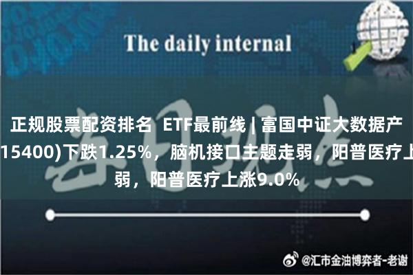 正规股票配资排名  ETF最前线 | 富国中证大数据产业ETF(515400)下跌1.25%，脑机接口主题走弱，阳普医疗上涨9.0%