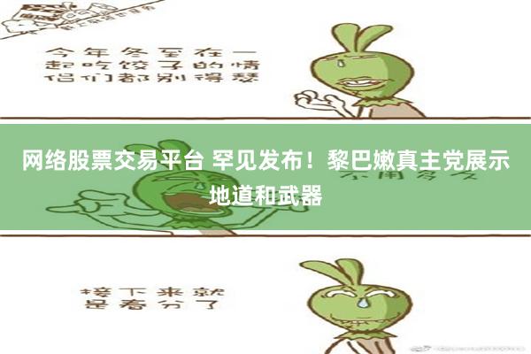 网络股票交易平台 罕见发布！黎巴嫩真主党展示地道和武器