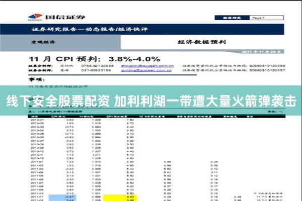 线下安全股票配资 加利利湖一带遭大量火箭弹袭击