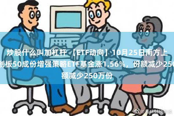 炒股什么叫加杠杆 【ETF动向】10月25日南方上证科创板50成份增强策略ETF基金涨1.56%，份额减少250万份